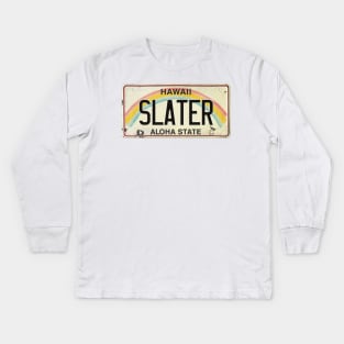 Vintage Hawaii License Plate SLATER Kids Long Sleeve T-Shirt